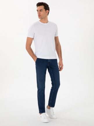 شلوار جین اسلیم فیت مردانه سرمه ای کاشارل