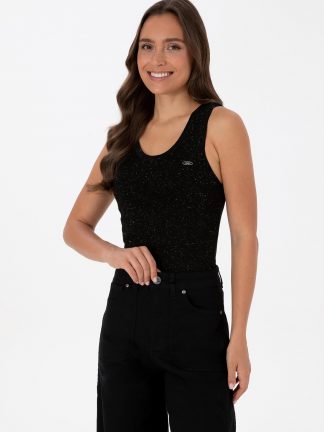 تاپ زنانه مشکی یو اس پولو