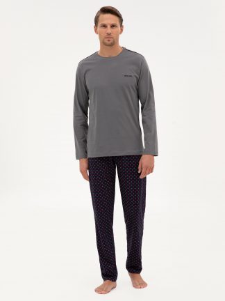 لباس راحتی مردانه خاکستری تیره پیرکاردین