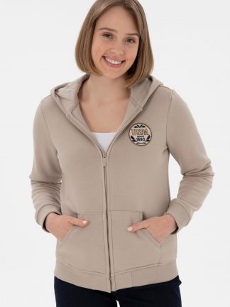 هودی زنانه طوسی یو اس پولو