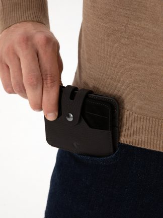 کیف پول و کارت مردانه قهوه ای کاشارل