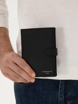 کیف پول و کارت مردانه مشکی کاشارل