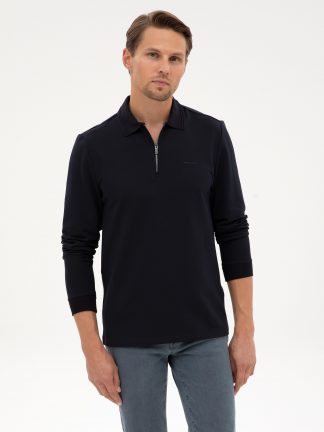 سویشرت مردانه سرمه ای پیرکاردین