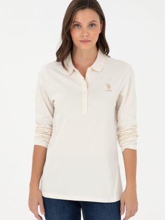 سویشرت زنانه کرم یو اس پولو