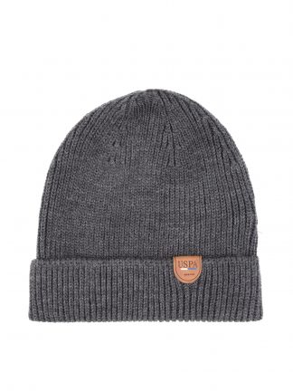 کلاه بافت مردانه خاکستری تیره یو اس پولو