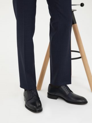 کفش رسمی مردانه سرمه ای کاشارل