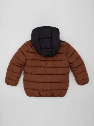 کاپشن نوزاد پسر قهوه ای دفکتو