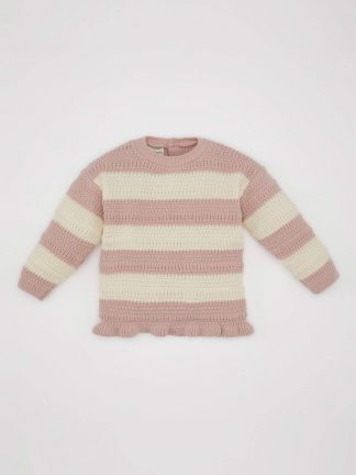 پلیور نوزاد دختر زرشکی دفکتو