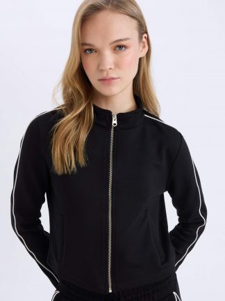 سویشرت زنانه مشکی دفکتو