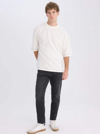 شلوار جین اسلیم فیت مردانه مشکی دفکتو