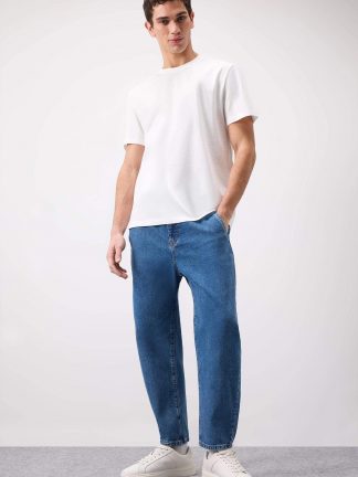 شلوار جین راسته مردانه نعنایی (فرعی) (مادر:آبی) دفکتو