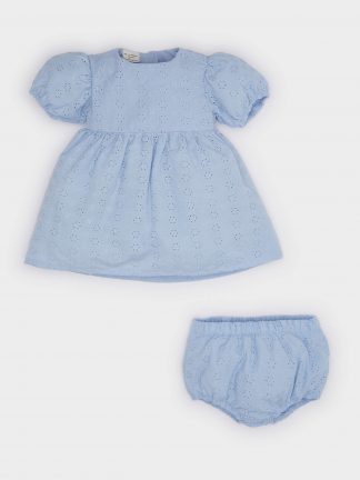 لباس نوزاد دختر آبی روشن دفکتو