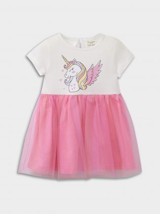 پیراهن نوزاد دختر بژ دفکتو