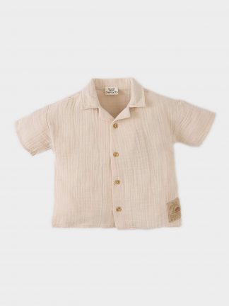 پیراهن نوزاد پسر بژ دفکتو