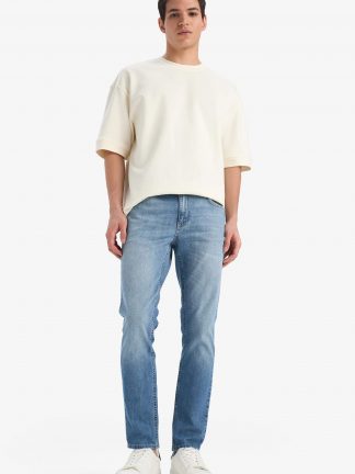 شلوار جین اسلیم فیت مردانه نعنایی (فرعی) (مادر:آبی) دفکتو