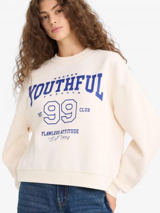 سویشرت زنانه سفید دفکتو