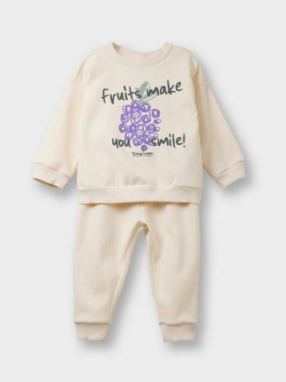 ست لباس نوزاد دختر طوسی روشن دفکتو