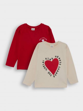 تی شرت نوزاد دختر قرمز دفکتو