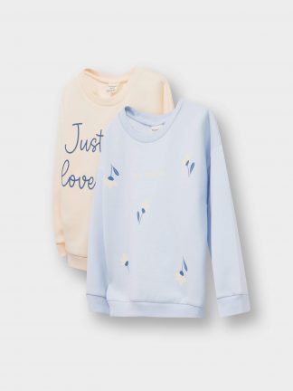 سویشرت نوزاد دختر آبی روشن دفکتو