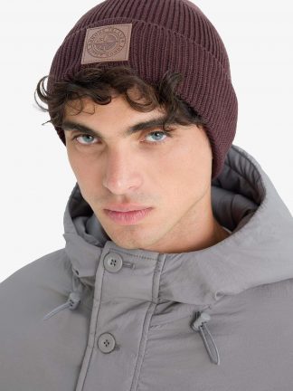 کلاه بافت مردانه زرشکی تیره دفکتو