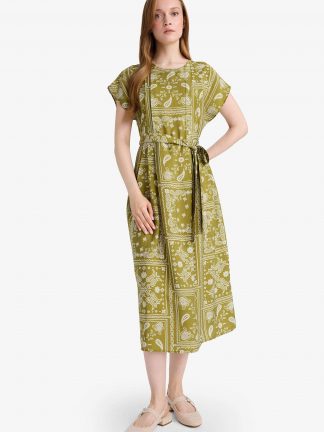 پیراهن زنانه خاکی دفکتو