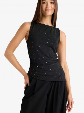 تاپ زنانه مشکی دفکتو