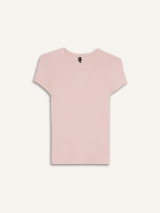 تیشرت زنانه صورتی روشن دفکتو