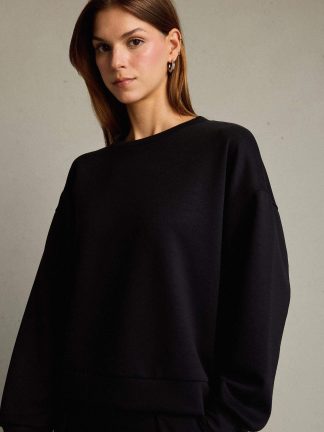 سویشرت زنانه مشکی دفکتو