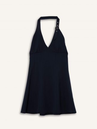 پیراهن زنانه سرمه ای دفکتو