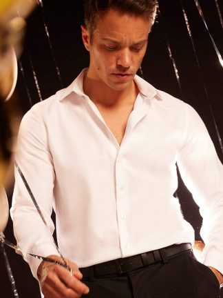 پیراهن آستین بلند مردانه سفید دفکتو