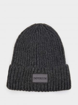 کلاه بافت مردانه خاکستری تیره دفکتو