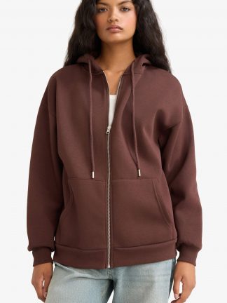 هودی زنانه قهوه ای دفکتو