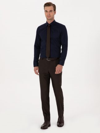 پیراهن رسمی مردانه سرمه ای کاشارل