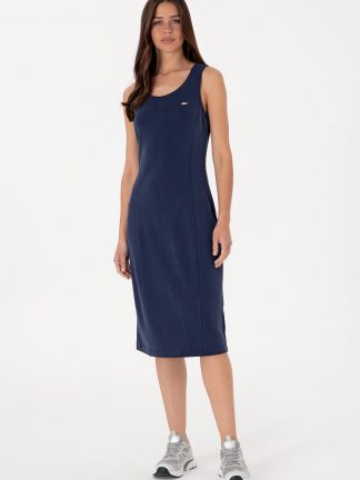 پیراهن زنانه سرمه ای یو اس پولو