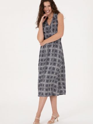 پیراهن زنانه سرمه ای یو اس پولو