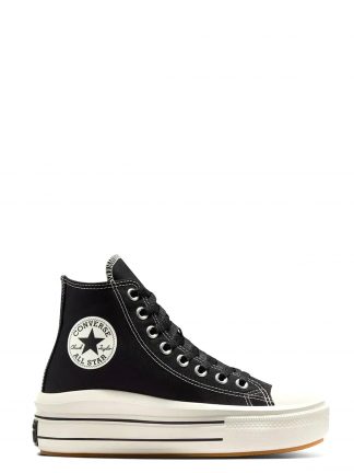 کفش کتانی ساقدار زنانه مشکی مدل CHUCK TAYLOR ALL STAR MOV کانورس تصویر ۱
