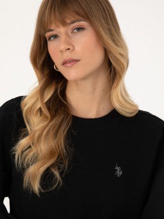 سویشرت زنانه مشکی یو اس پولو