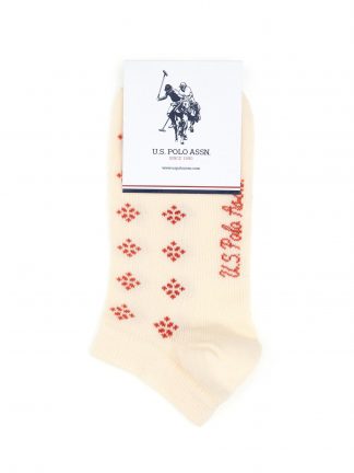 جوراب زنانه کرم یو اس پولو