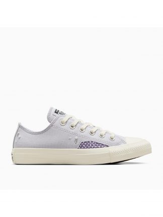 کفش کتانی زنانه ارغوانی مدل Chuck Taylor All Star Ox کانورس تصویر ۱
