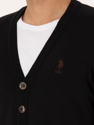 ژاکت مردانه مشکی یو اس پولو