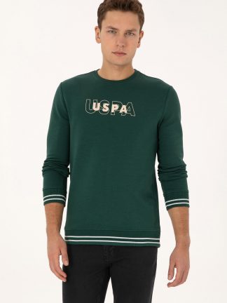 سویشرت مردانه سبز تیره یو اس پولو