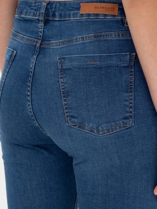 شلوار جین جذب زنانه آبی تیره یو اس پولو