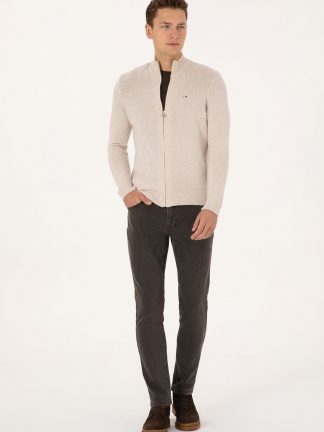 ژاکت مردانه طوسی ملانژ یو اس پولو