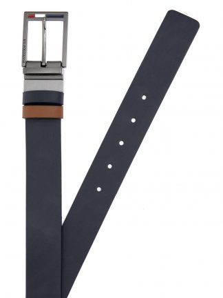 کمربند مردانه سرمه ای یو اس پولو