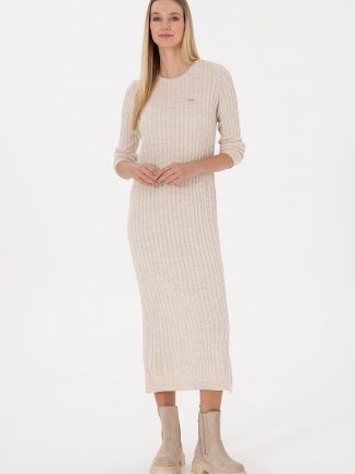 پیراهن بافت زنانه یو اس پولو