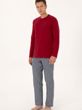 لباس راحتی مردانه زرشکی یو اس پولو