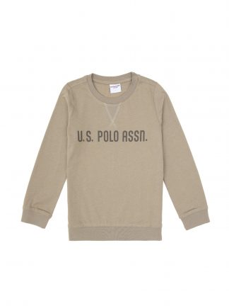 سویشرت پسرانه خاکی روشن یو اس پولو