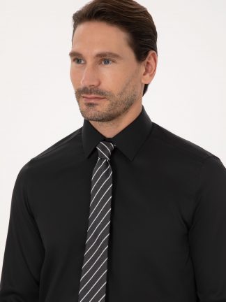 پیراهن رسمی مردانه مشکی کاشارل