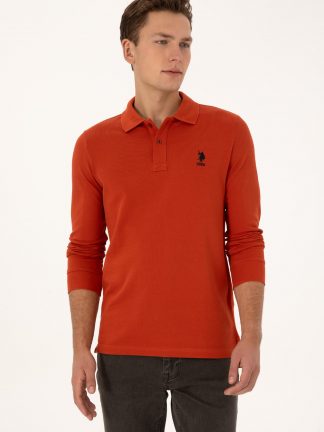 سویشرت مردانه آجری یو اس پولو