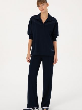 سویشرت زنانه سرمه ای یو اس پولو